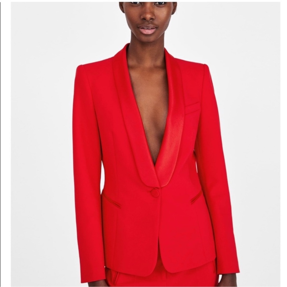 Zara Red Blazer